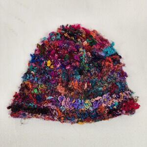 Handmade Nepal Winter Bucket Hat Poppins 100% Silk Nepal Boho Outdoor Colorful